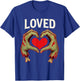Loved Creepy Monster Hands Heart Pastel Goth Valentines Day T-Shirt - T-Shirt | Royal