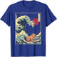 Surfing Capybara Retro Kawaii T-Shirt - T-Shirt | Royal