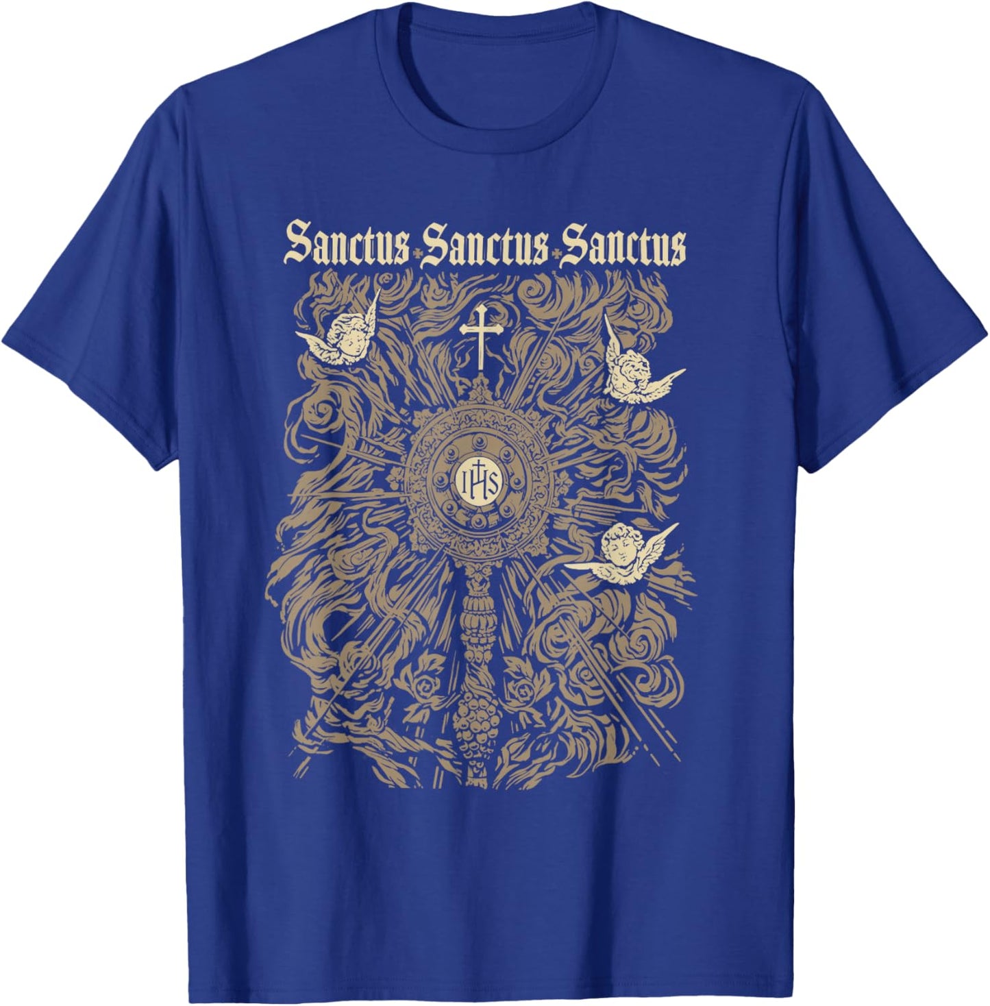 Sanctus Sanctus Sanctus Graphic Faith Apparel T-Shirt - T-Shirt | Royal