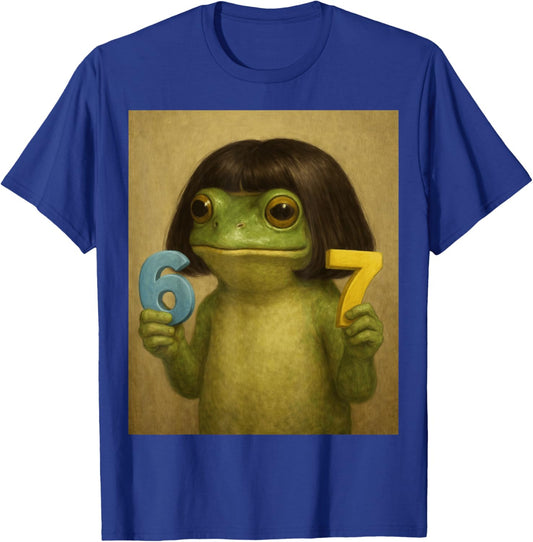 67 Frog with Bob Haircut Funny Gen Z Meme Brainrot Boys Kids T-Shirt - T-Shirt | Royal