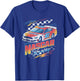 NASCAR Racing Checkers Full Color Distressed Poster T-Shirt - T-Shirt | Royal