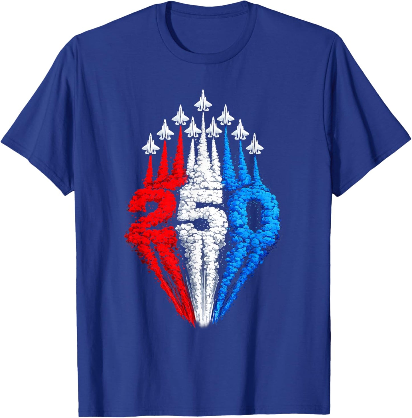 250 Years American 1776 2026 250th USA Patriotic 4th of July T-Shirt - T-Shirt | Royal