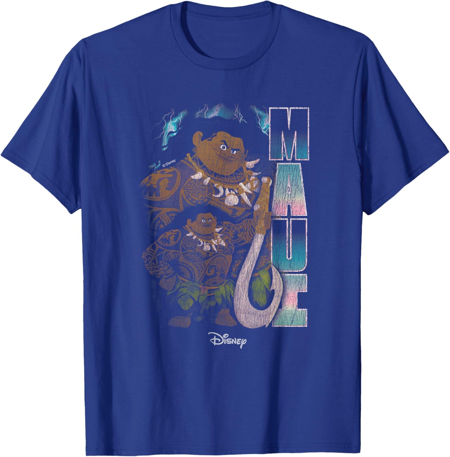 Disney Moana Maui Distressed T-Shirt - T-Shirt | Royal