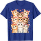 Cat Loving Girls Nine Cats with Pink Bows and Love Heart T-Shirt - T-Shirt | Royal