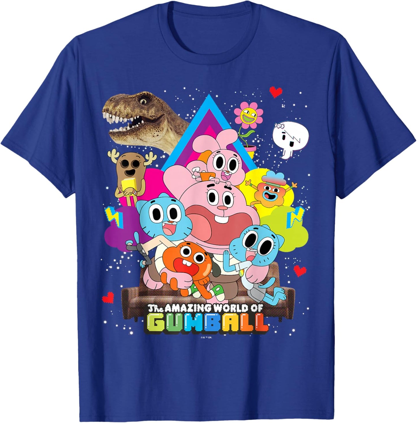 The Amazing World of Gumball The Watterson & Friends T-Shirt - T-Shirt | Royal
