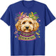 Mardi Gras Dog Shirt Cute Doodle Poodle Carnival Purple T-Shirt - T-Shirt | Royal
