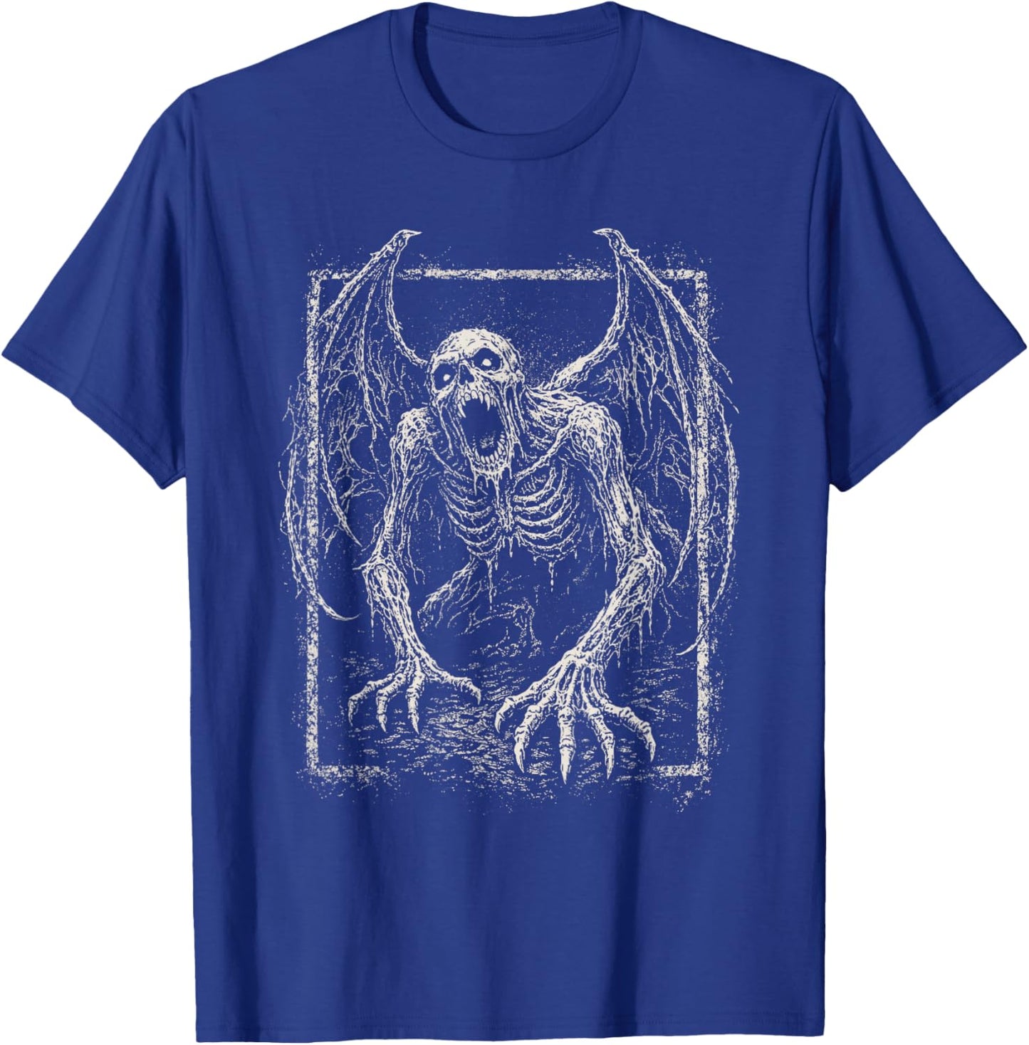 Demon Zombie Skeleton Horror Grave Goth Alt Alternative Art T-Shirt - T-Shirt | Royal