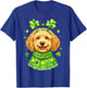 Happy Saint Patrick's Day Poodle Dog Puppy Lover Boys Girl T-Shirt - T-Shirt | Royal