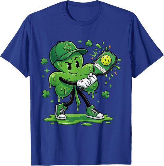 St Patricks Day Pickleball Saint Pattys Paddys Men Women Kid T-Shirt - T-Shirt | Royal