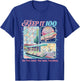 Keep It 100 Retro Travel Aesthetic Land Sea Sky T-Shirt - T-Shirt | Royal