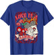 Love is A Retro Cowboy Wild West Checkered Game Valentines T-Shirt - T-Shirt | Royal