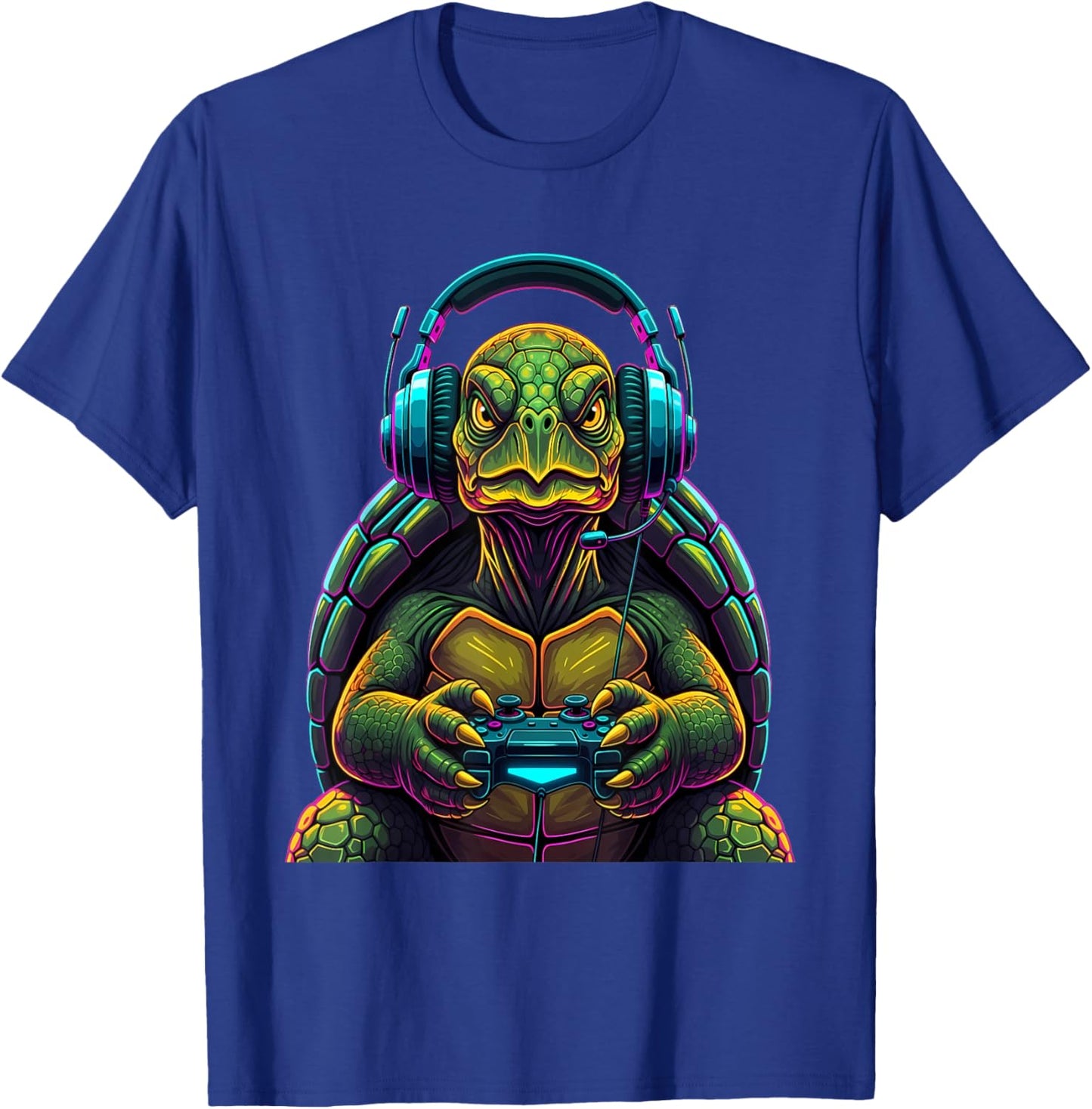 Turtle Gaming Animal Video Games Funny Turtle T-Shirt - T-Shirt | Royal