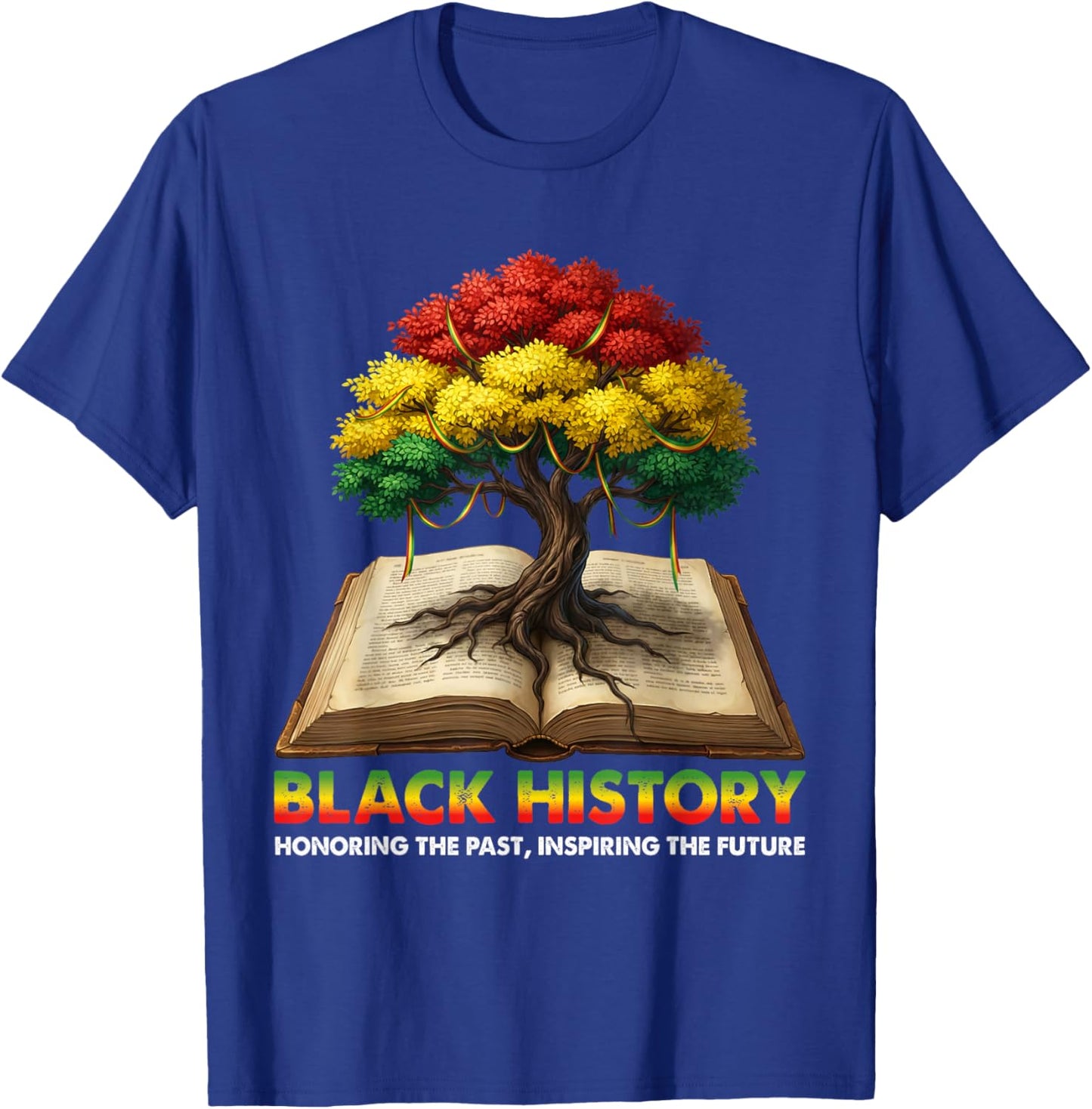 Honoring Past Inspiring Future Black History Education Teach T-Shirt - T-Shirt | Royal