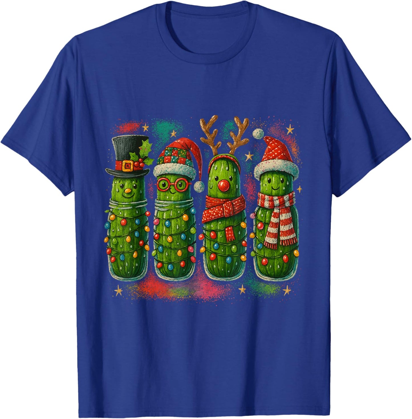 Funny Christmas Pickles – Festive Holiday Veggie T-Shirt - T-Shirt | Royal