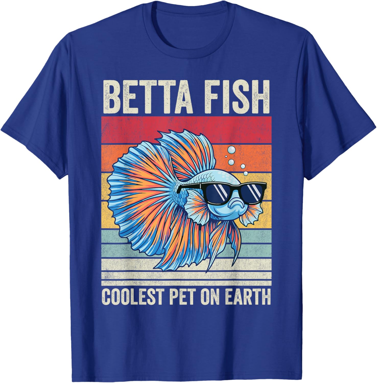 Betta Fish Coolest Pet on Earth, Vintage Betta Fish T-Shirt - T-Shirt | Royal