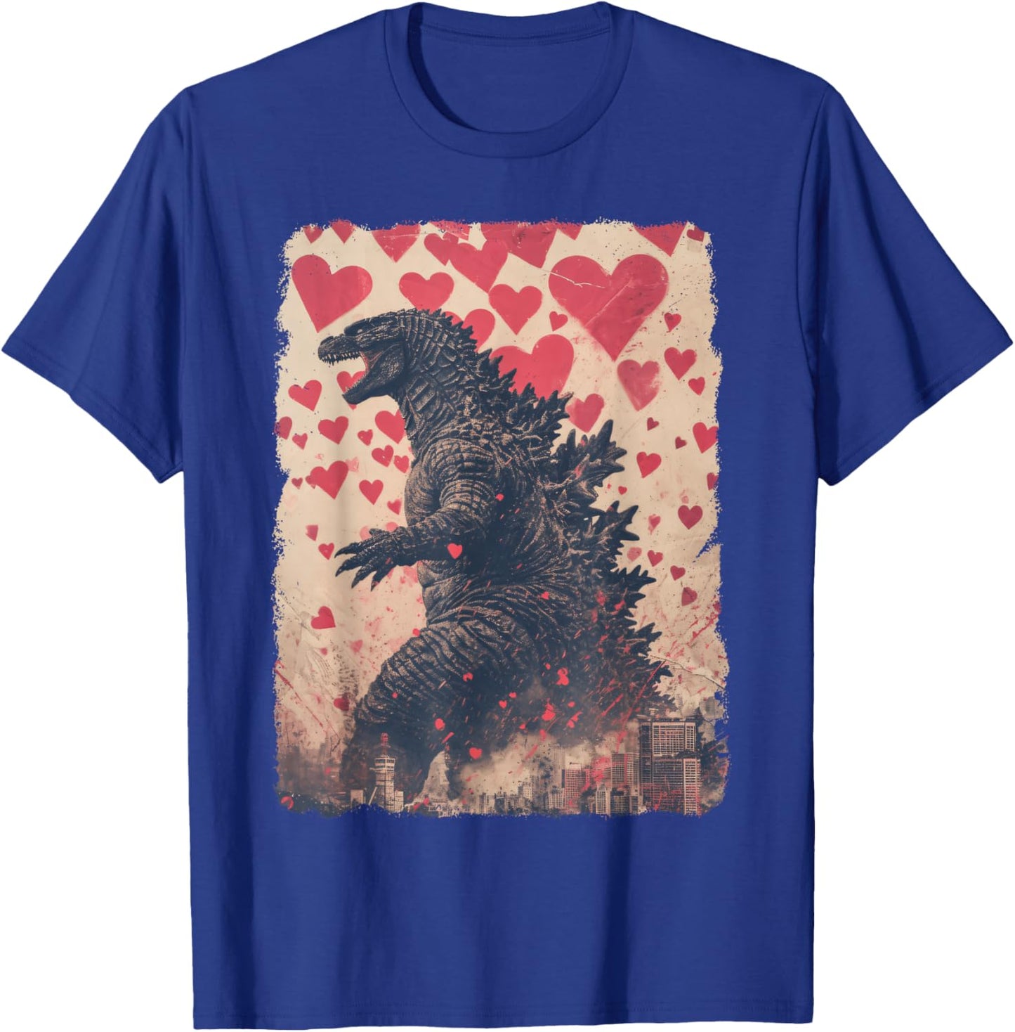 Japanese Monster Funny Kaiju Valentine Men Women Kids T-Shirt - T-Shirt | Royal