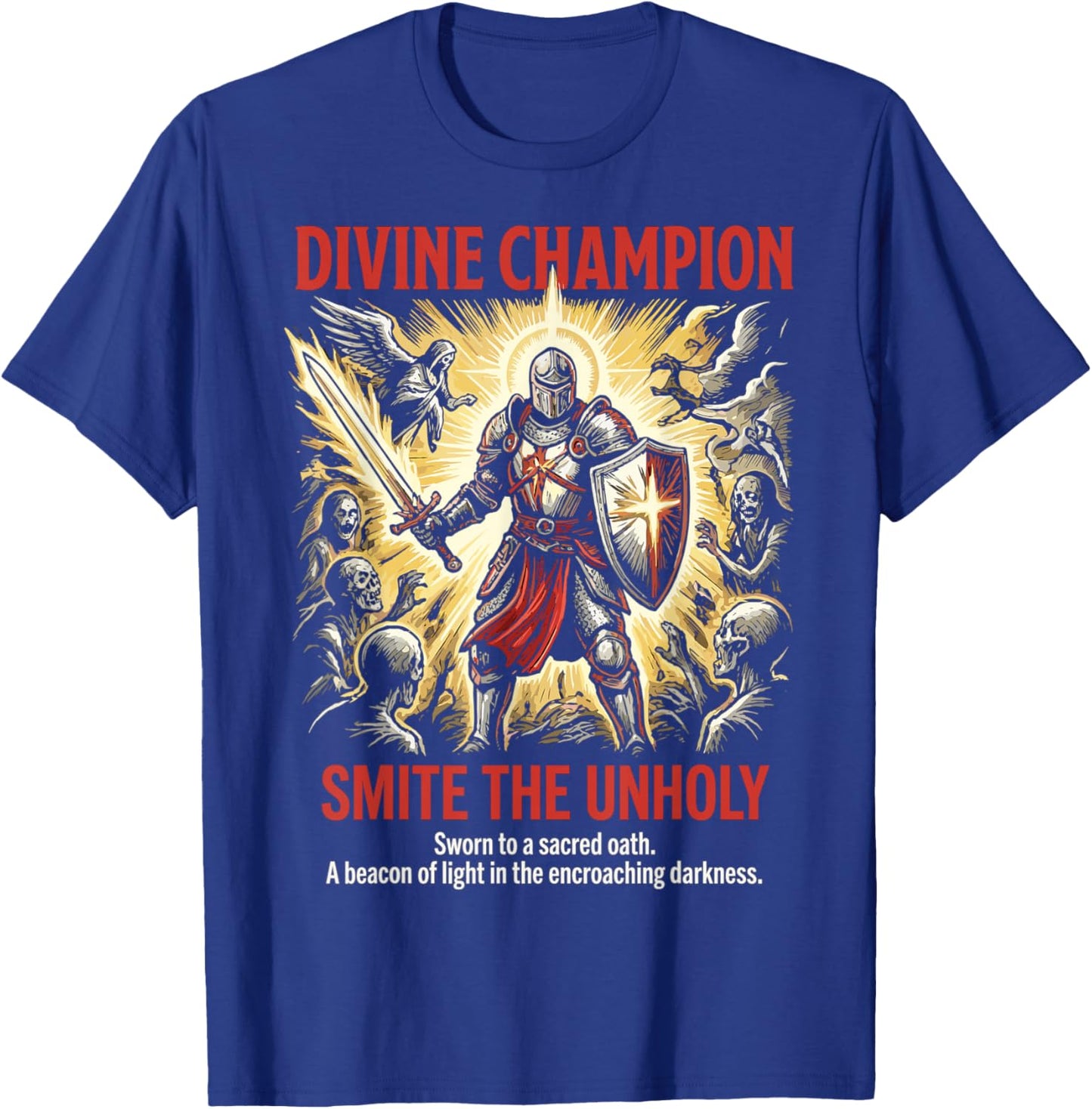 Paladin Divine Champion Tabletop Dark RPG Fantasy Gamer T-Shirt - T-Shirt | Royal