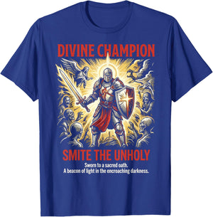 Paladin Divine Champion Tabletop Dark RPG Fantasy Gamer T-Shirt - T-Shirt | Royal
