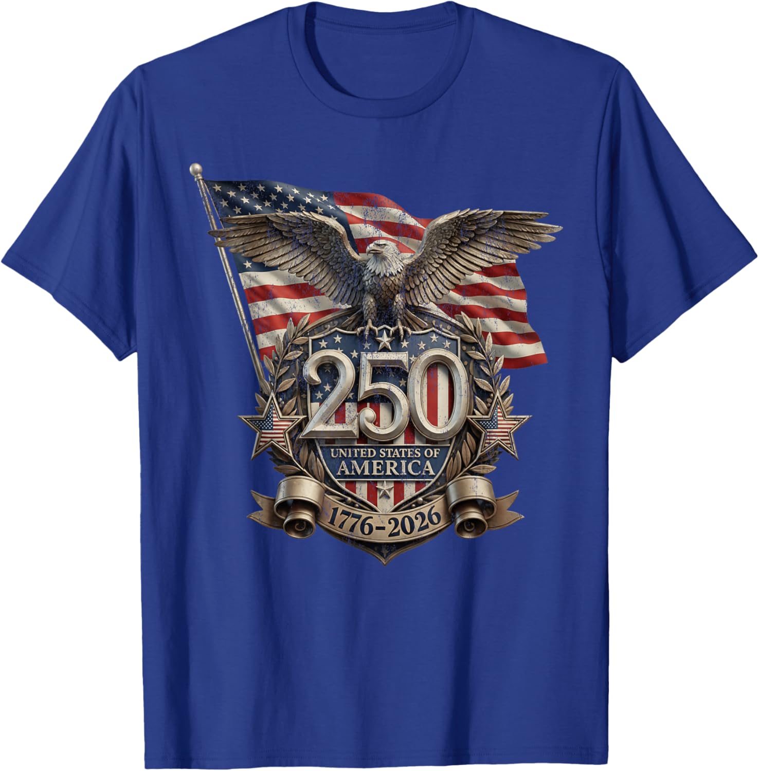 United States of America 250 Anniversary 1776 to 2026 T-Shirt - T-Shirt | Royal