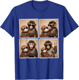 Panchi Kun Viral Video Meme Baby Monkey Punch Photobooth T-Shirt - T-Shirt | Royal