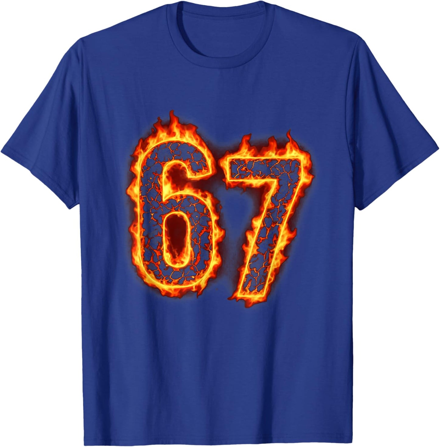 Six Seven Flame 67 Meme - Funny Gen Alpha 6 7 T-Shirt - T-Shirt | Royal