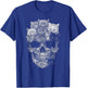 A Skull But It's Cats Kitty Skeleton Halloween Cat Skull T-Shirt - T-Shirt | Royal
