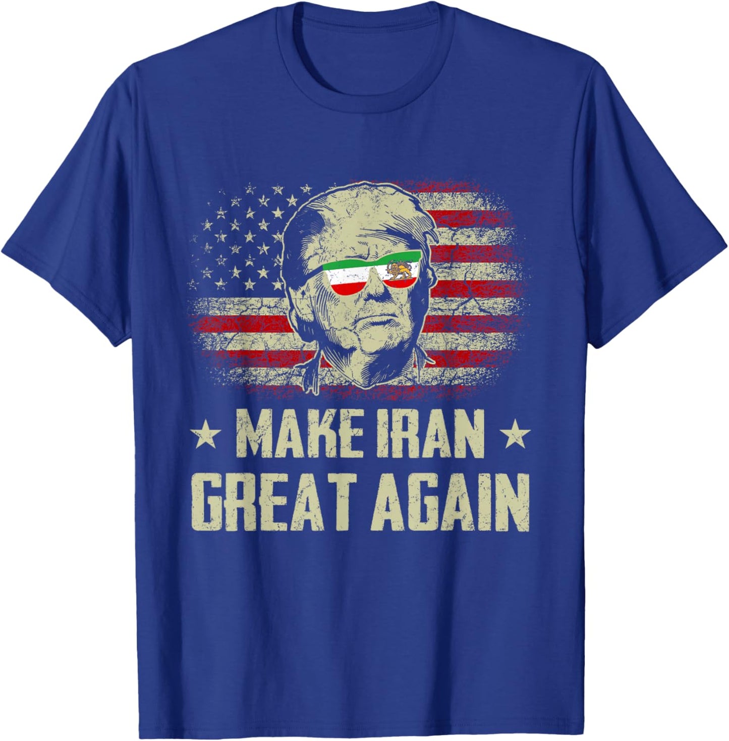 Iranian Flag Make Iran Great Again Lion and Sun Flag MIGA T-Shirt - T-Shirt | Royal