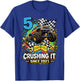 Birthday Monster Truck 5 Year Old Boys 5th Party Born 2021 T-Shirt - T-Shirt | Royal