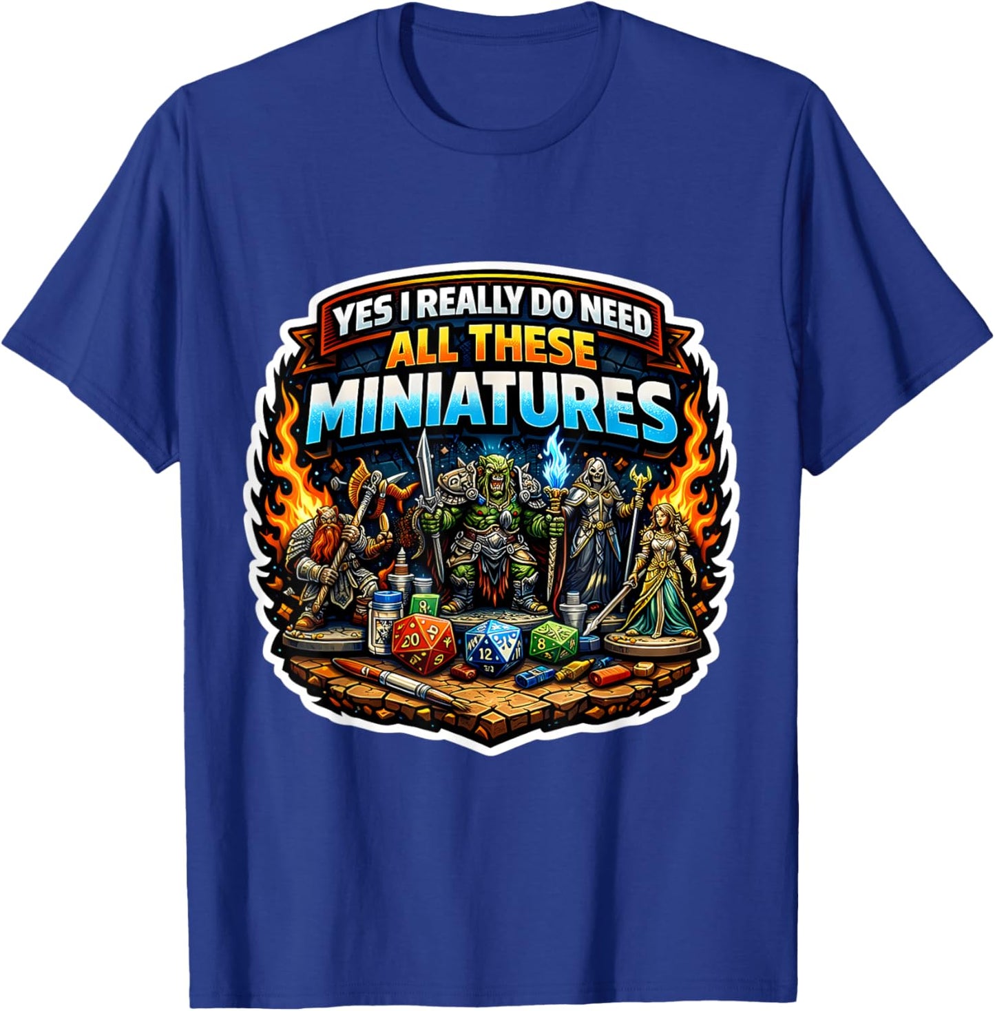 Yes I Really Do Need All These Miniatures Collector Lover T-Shirt - T-Shirt | Royal