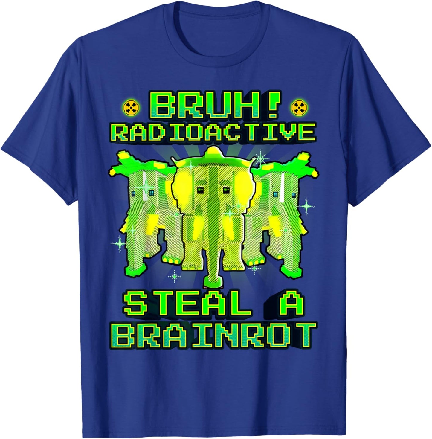Bruh Radioactive Strawberry Elephant Funny Brainrot for Kids T-Shirt - T-Shirt | Royal