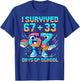 I Survived 67 33 Days of School Happy 100 Days of School Kid T-Shirt - T-Shirt | Royal