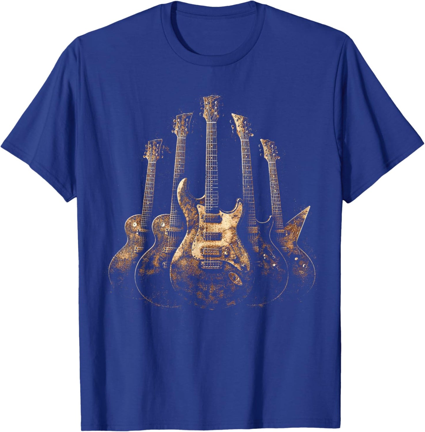 Vintage Guitar Shirt Guitar Player Retro Guitar Guitarist T-Shirt - T-Shirt | Royal