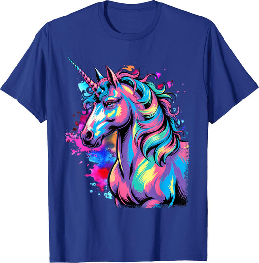 Colorful Tie-Dye Unicorn Horse T-Shirt - T-Shirt | Royal
