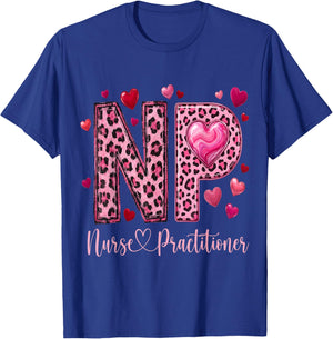 Nurse Graduate Nurses Heart NP Valentine Nurse Practitioner T-Shirt - T-Shirt | Royal