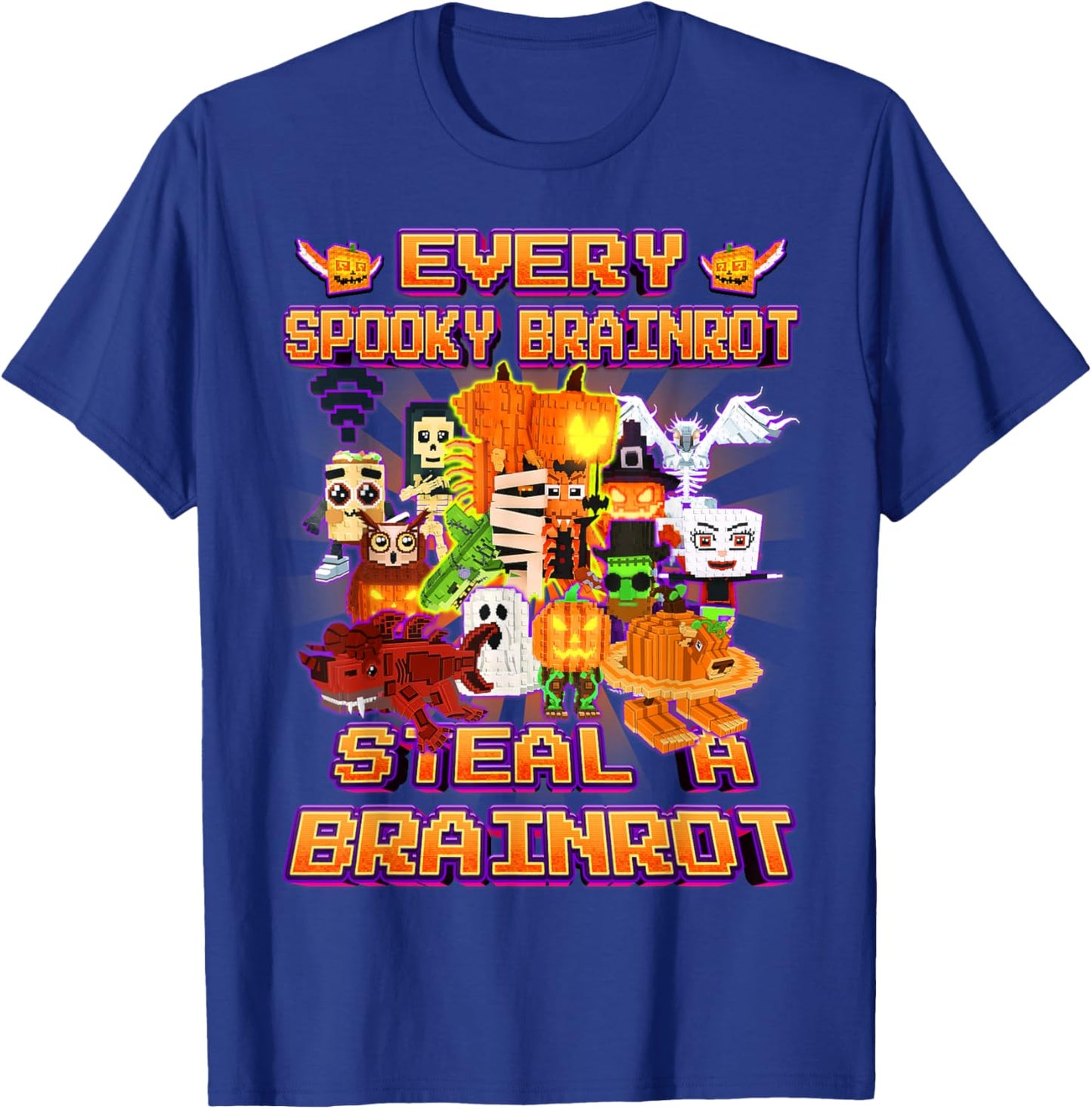 Every Spooky Brainrot Women Boys Girls Kids Teen T-Shirt - T-Shirt | Royal