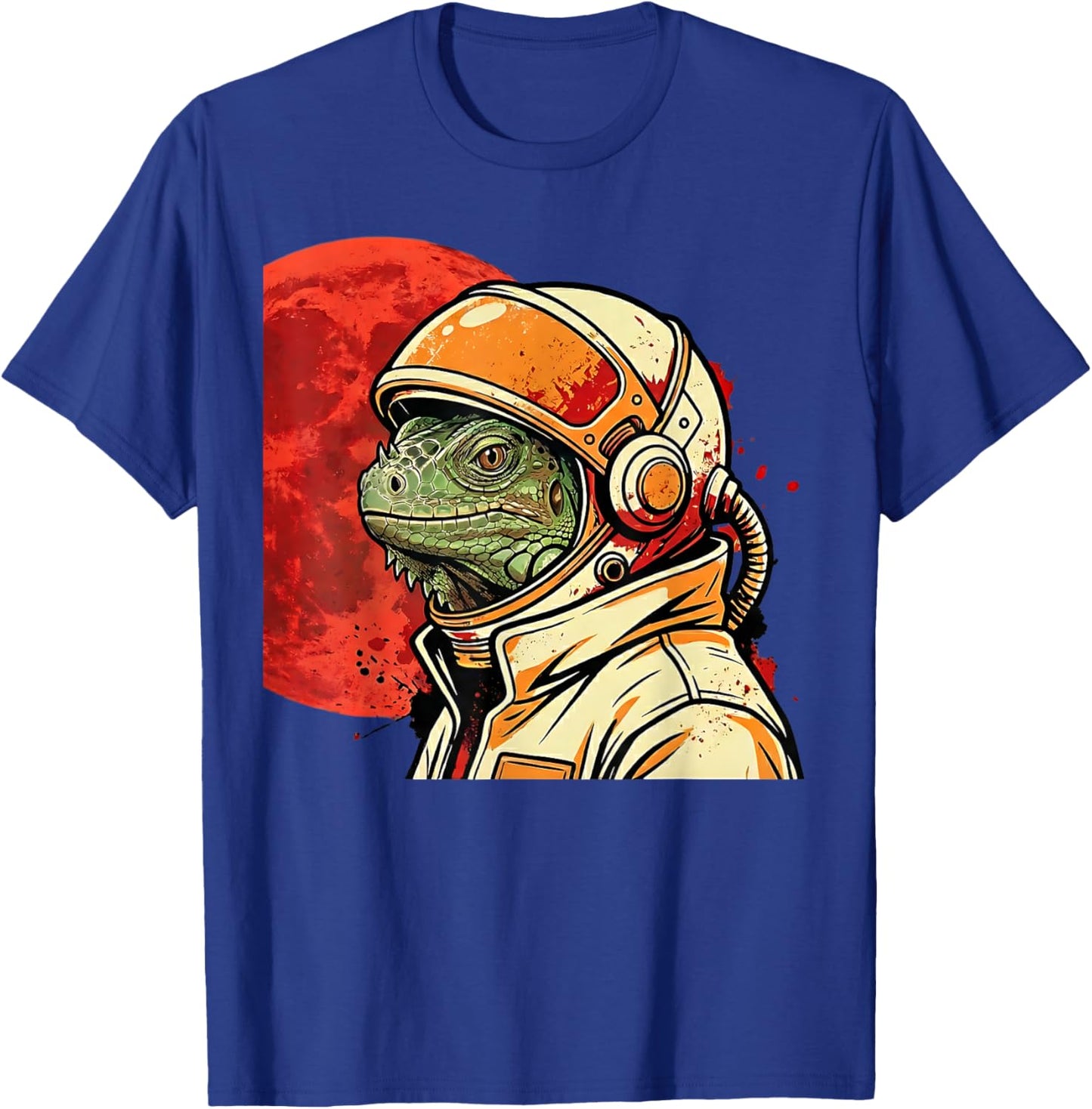 Cute Japanese Retro Space Astronaut Lizard Anime Kids T-Shirt - T-Shirt | Royal