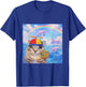 Happy Cat Dreamcore Funny Silly Cat Kitten Brainrot Meme T-Shirt - T-Shirt | Royal