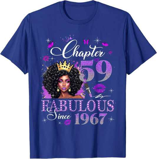 Chapter 59 Fabulous Since 1967 Black Queen Diamond T-Shirt - T-Shirt | Royal