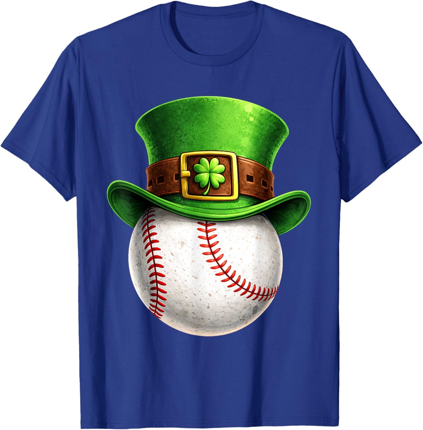 Baseball St Patricks Day Men Boys Kids Sport Green Shamrock T-Shirt - T-Shirt | Royal
