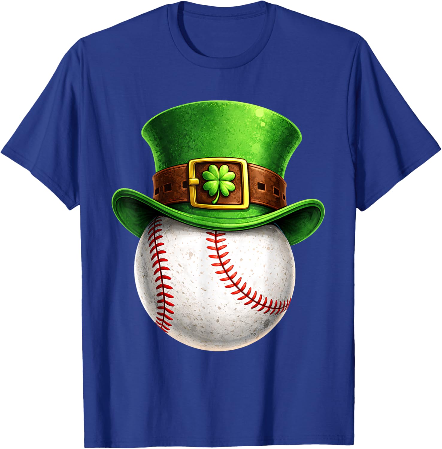 Baseball St Patricks Day Men Boys Kids Sport Green Shamrock T-Shirt - T-Shirt | Royal