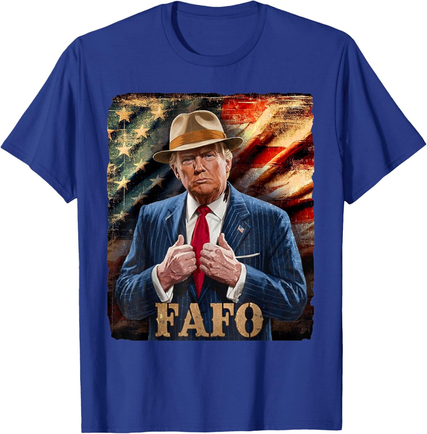 Funny Fafo Trump Fafo American USA T-Shirt - T-Shirt | Royal