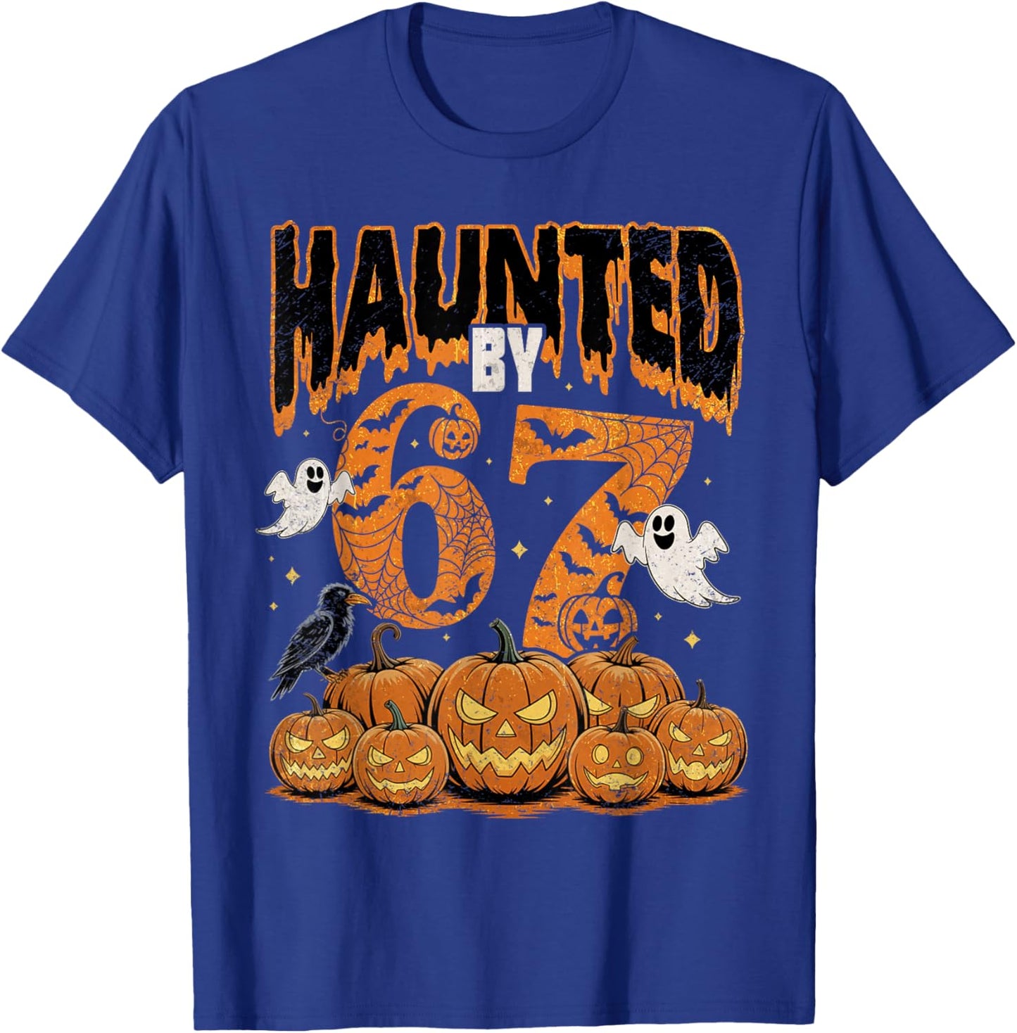 67 Meme Halloween Costume Brainrot Haunted 6 7 Six Seven T-Shirt - T-Shirt | Royal