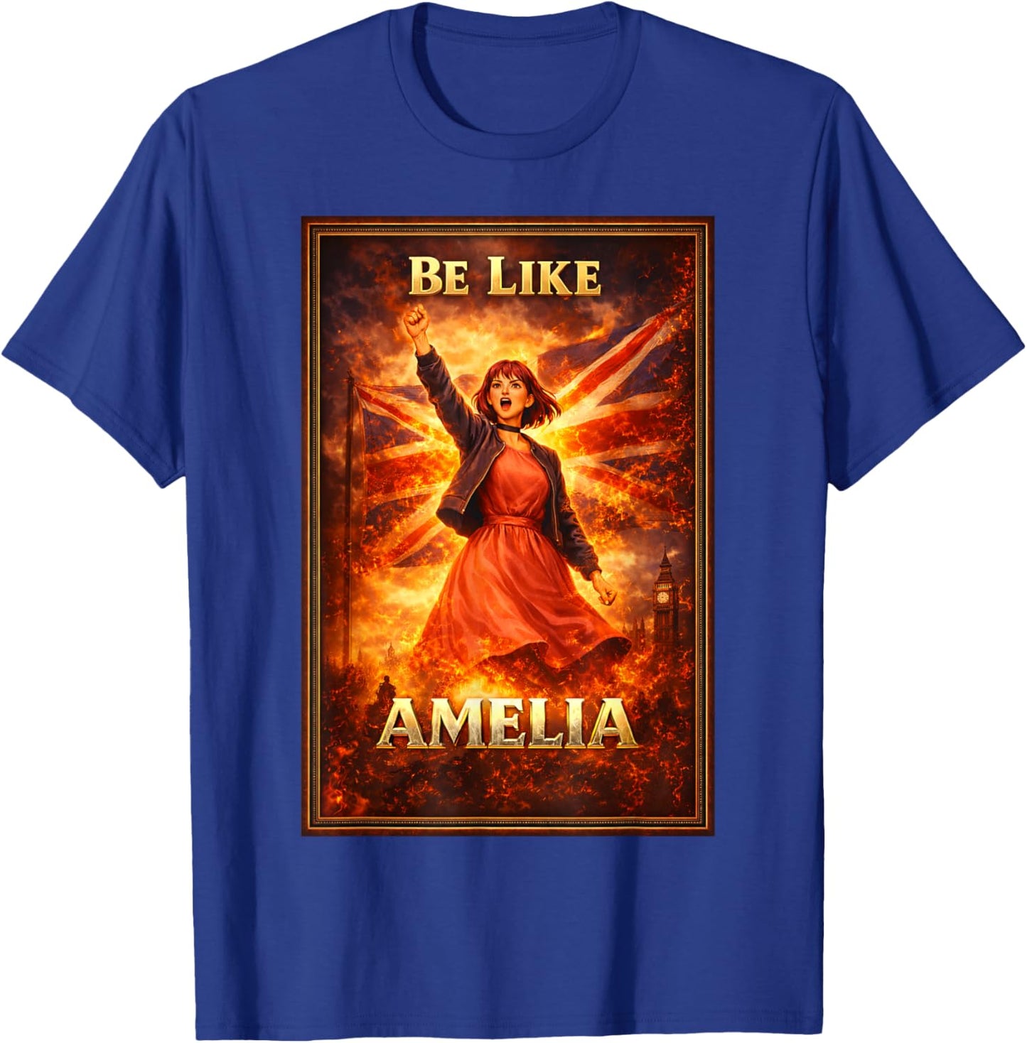 Be Like Amelia Vintage Union Jack British UK England T-Shirt - T-Shirt | Royal