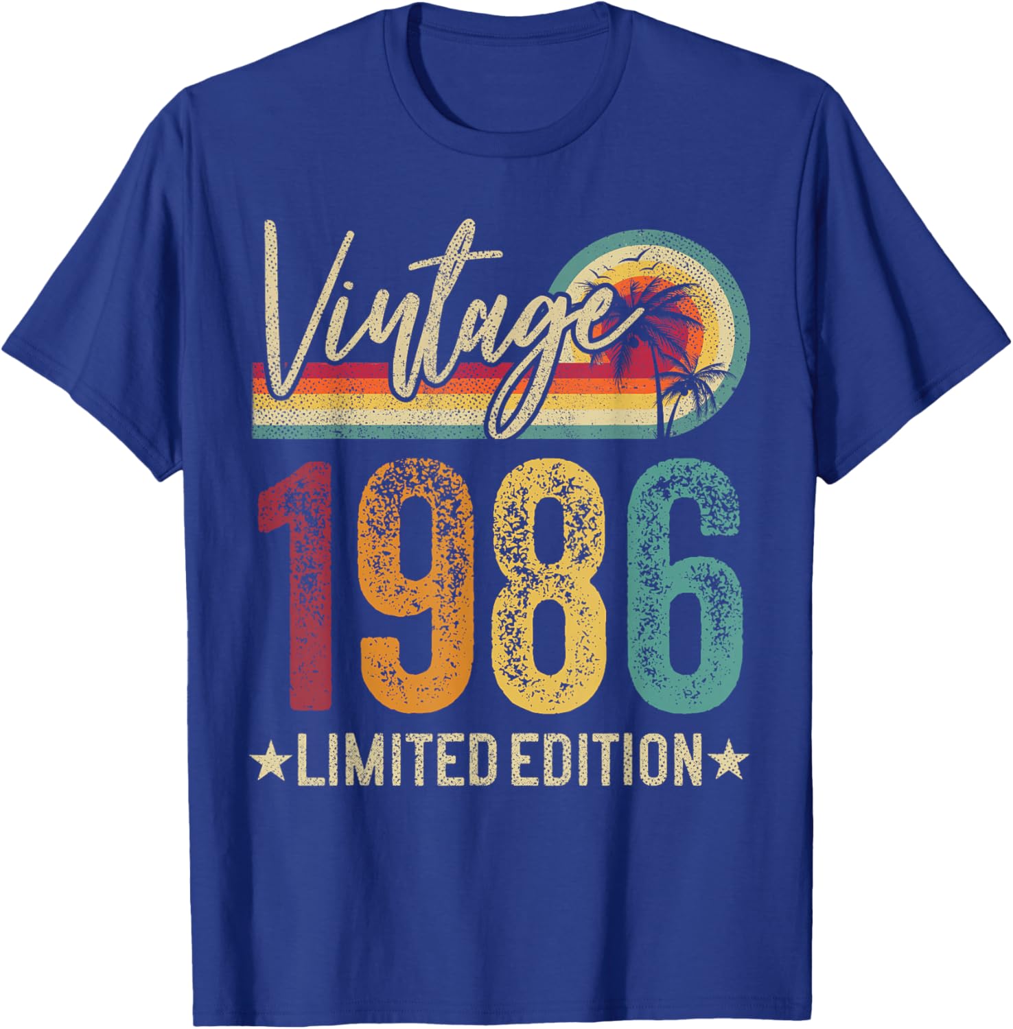 1986 40th Birthday 40 Years Old Retro Men Women - Vintage T-Shirt - T-Shirt | Royal