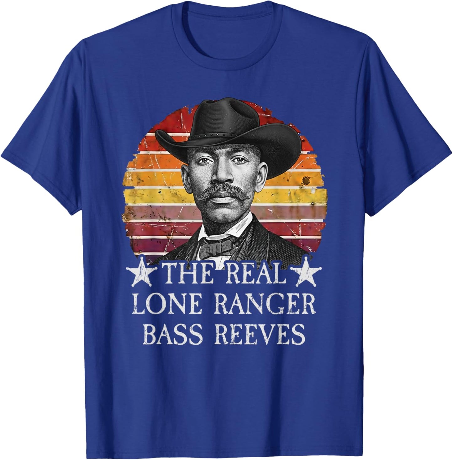 Bass Reeves The Real Lone Ranger Western Black History T-Shirt - T-Shirt | Royal