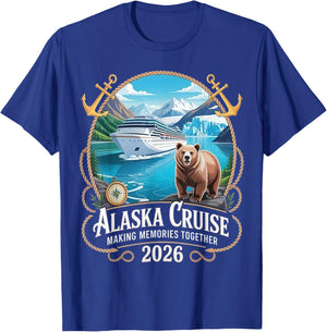 Matching Family Friends and Group Alaska Cruise 2026 T-Shirt - T-Shirt | Royal