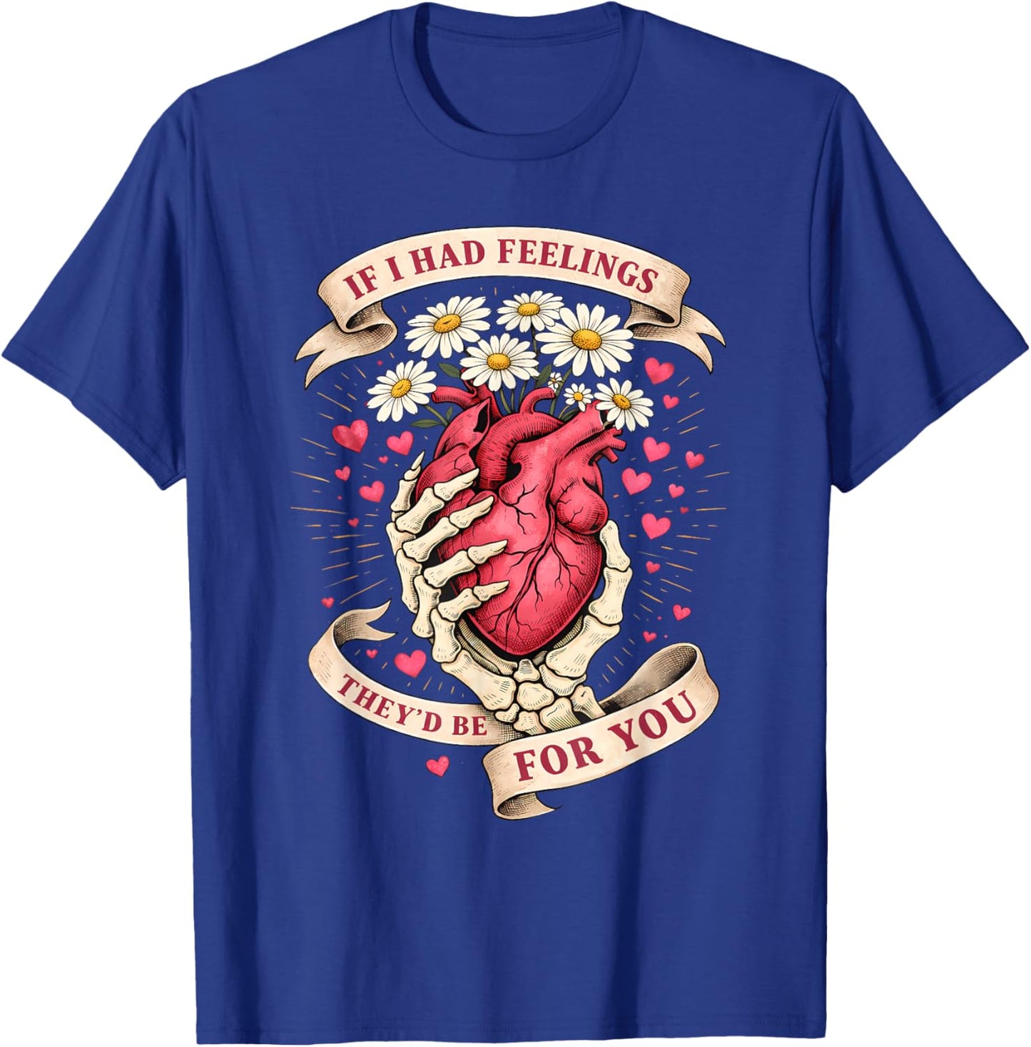 Skeleton Hand with Heart Valentines Day Women T-Shirt - T-Shirt | Royal