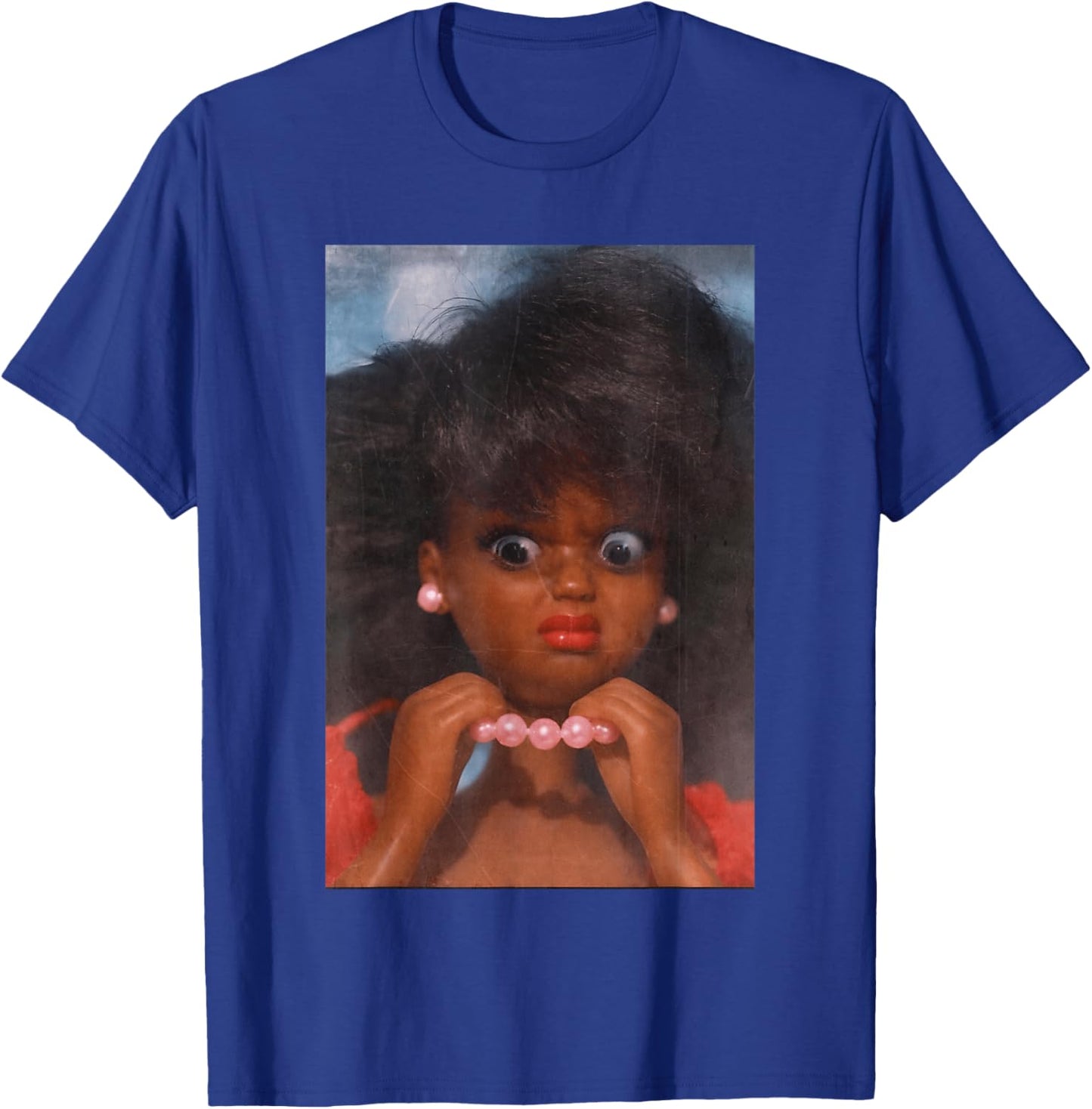 Black Disgusted Doll face Meme Funny Disgusting Joke T-Shirt - T-Shirt | Royal