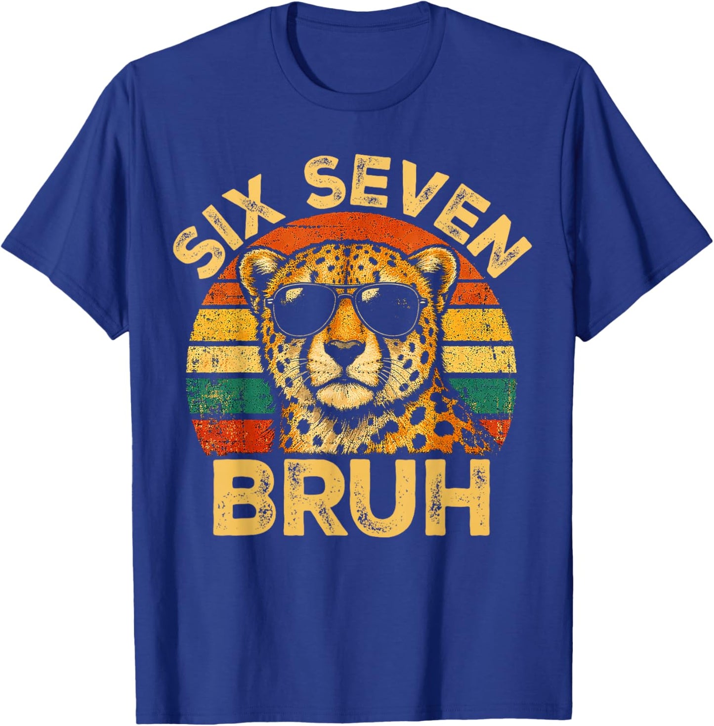 Boys Animal Print Clothes 67 Meme Cheetah Six Seven Bruh T-Shirt - T-Shirt | Royal