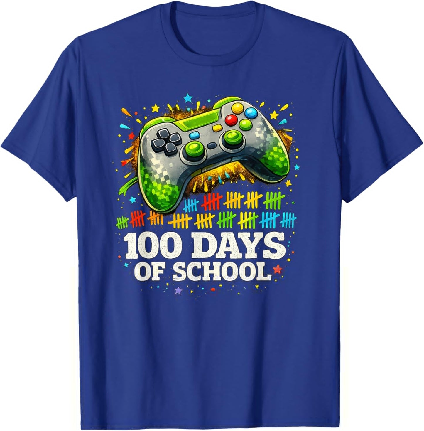 100 Days Level Unlocked Gaming 100 Days of School Boys T-Shirt - T-Shirt | Royal